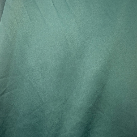 Satin Tie-Waist Midi Skirt in Forest Green - Picture 3 of 5